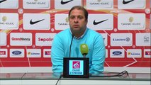 Conférence de presse AS Nancy-Lorraine - Nîmes Olympique (0-0) : Pablo  CORREA (ASNL) - José  PASQUALETTI (NIMES) - 2014/2015