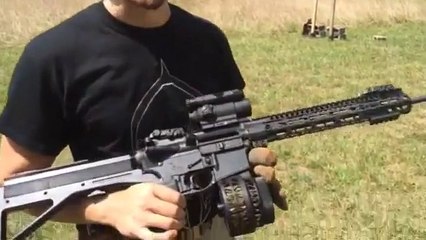 Modified AR 15 With New Technology Fast Extended Magezine