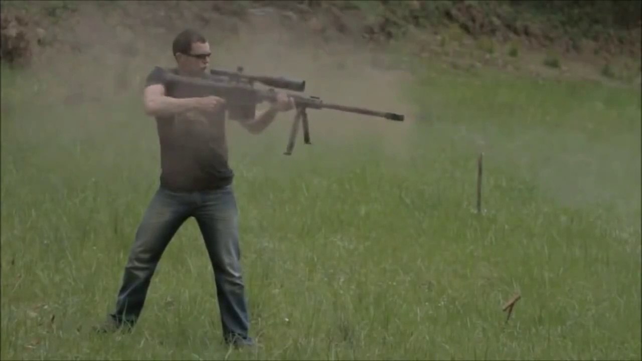 Barrett M 82 Firing in Slow Motion ....