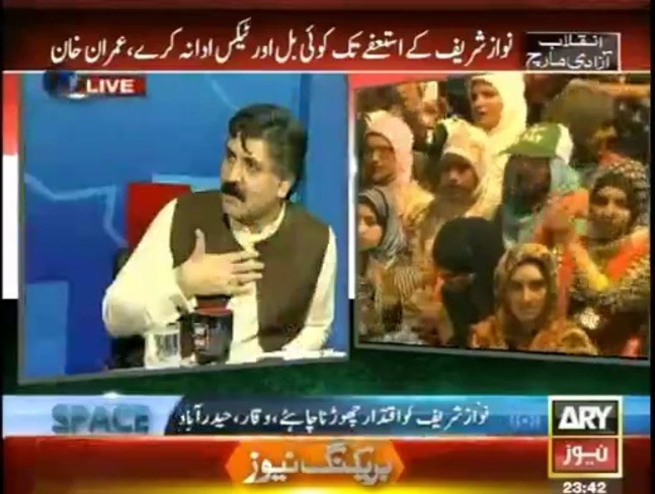 Ary News Special Transmission Azadi & Inqilab March 11pm to 12am - 23rd August 2014