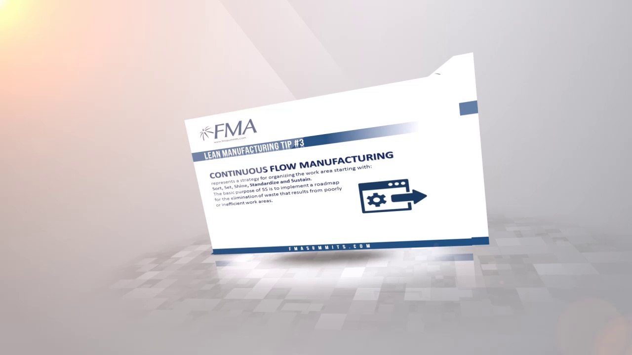 FMA Summits: 10 Lean Manufacturing Tips