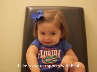 VERY COOL - Baby say happy birthday to her father.