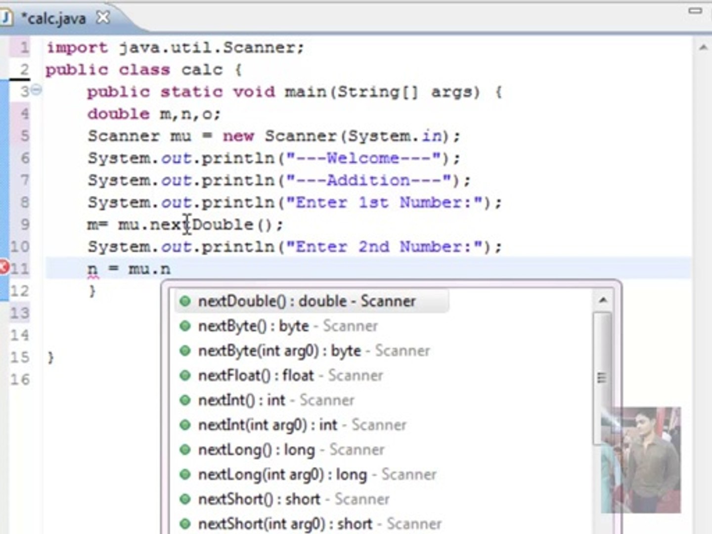 Java Programming Tutorial -6- (In Urdu) calculator mini