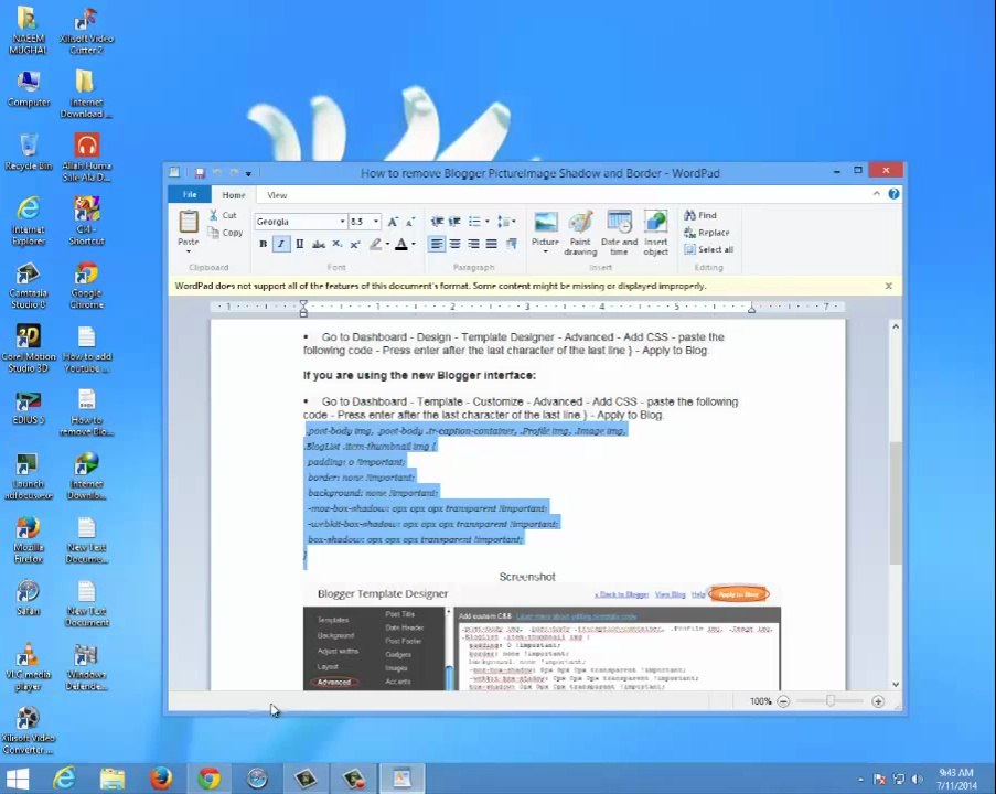 How to Remove Blogger Picture Border and Shadow in Urdu and Hindi - YouTube