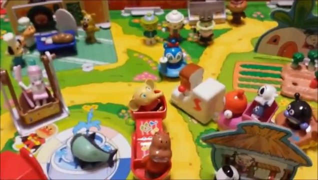 アンパンマンのおっきなまちでバイキンマンが大暴れ！第14話 Anpanman Town toys Baikinman