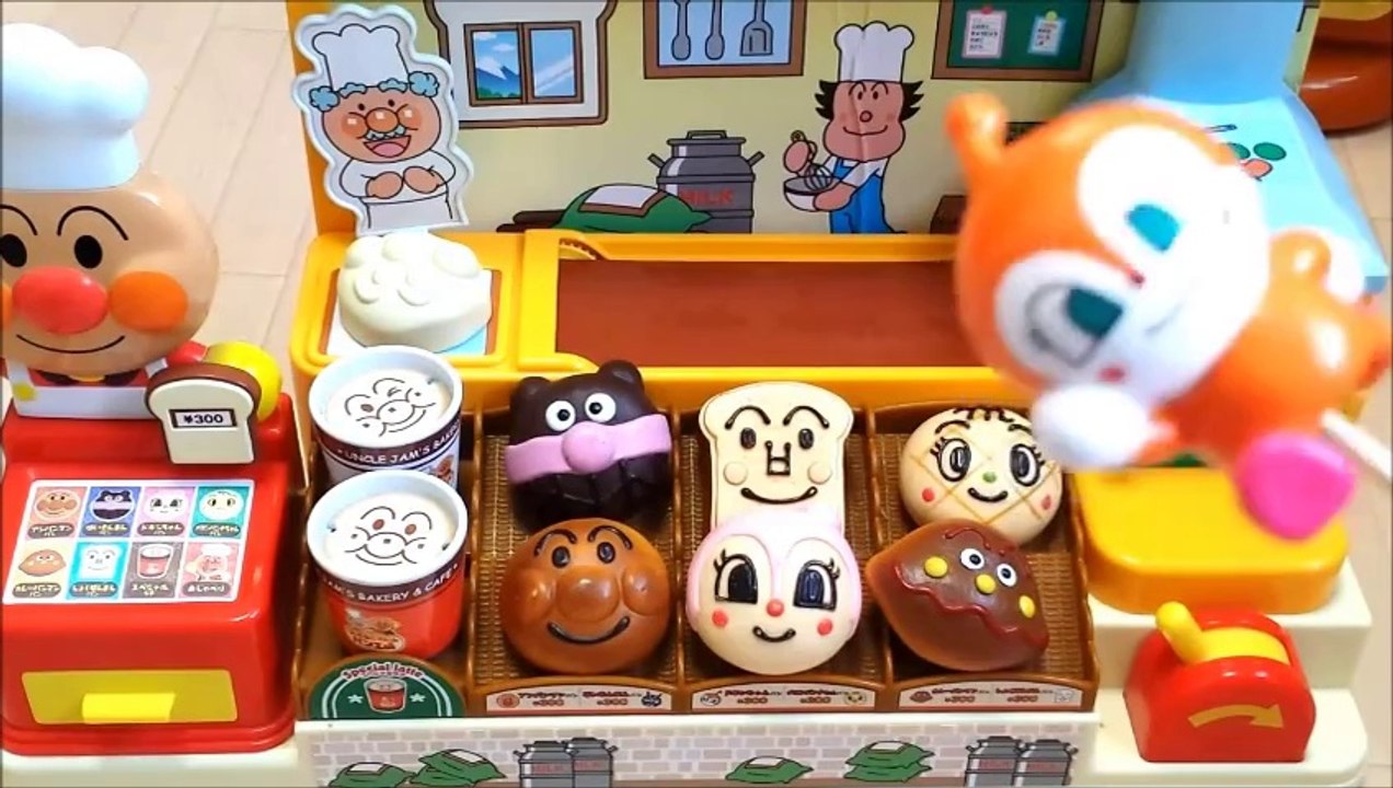 アンパンマンとバイキンマン ジャムおじさんのパン工場でバイキンマンがパンに！Anpanman Baikinman