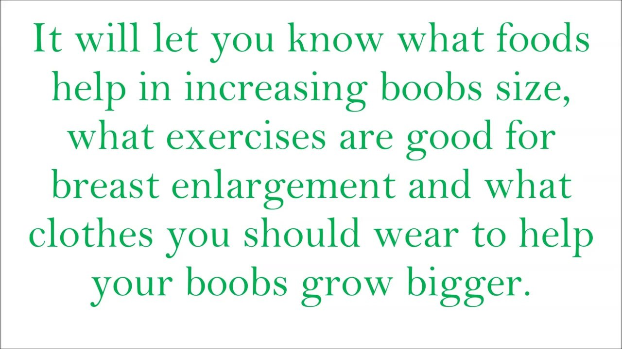 How To Increase Breast Size Naturally