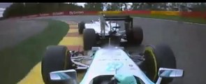 F1 2014 Belgian GP - Hamilton & Rosbeg Overtake Incident