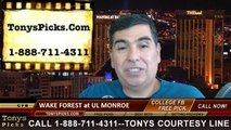 UL Monroe Warhawks vs. Wake Forest Demon Deacons Pick Prediction NCAA College Football Odds Preview 8-28-2014