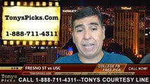 USC Trojans vs. Fresno St Bulldogs Pick Prediction NCAA College Football Odds Preview 8-30-2014