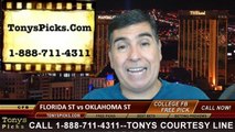 Oklahoma St Cowboys vs. Florida St Seminoles Pick Prediction NCAA College Football Odds Preview 8-30-2014