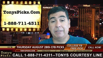 Thursday Week 1 College Football Free Picks TV Games Odds Predictions 8-28-2014