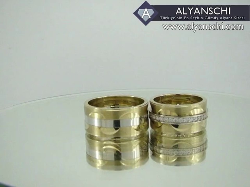 Altın Kaplama 925 Ayar Gümüş Alyans