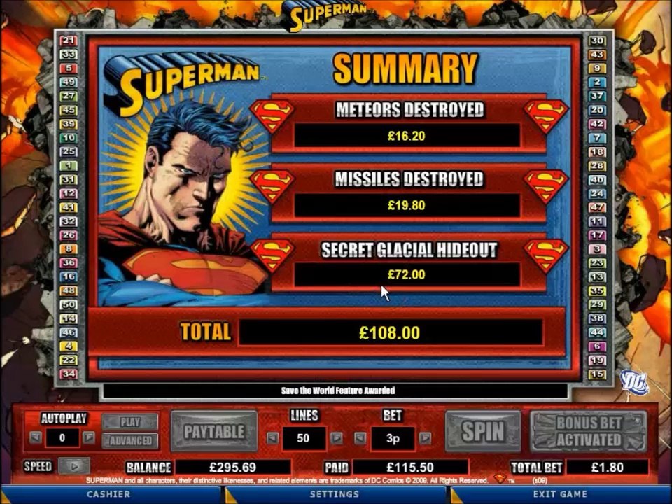 Strange Superman Bonus Game