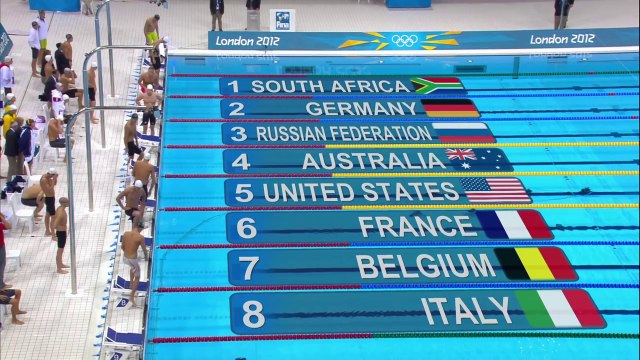 France Win Gold In 4x100m Freestyle Relay Final _ London 2012 Olympics