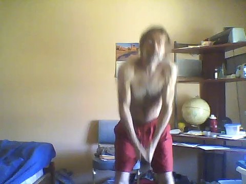 Video_00001 2 handed overhead(modified) dumbbell swing using 5 lb weight to demonstrate technique. It is hard for me to make a video of my about 30 minute non-stop dumbbell swing routine(50 40 lb swings followed by huge # 20 lb ones.