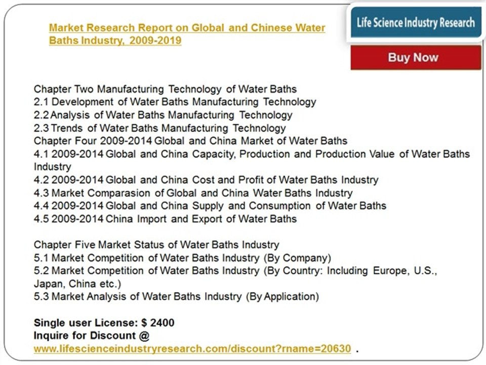 Global and Chinese Water Baths Industry 2019