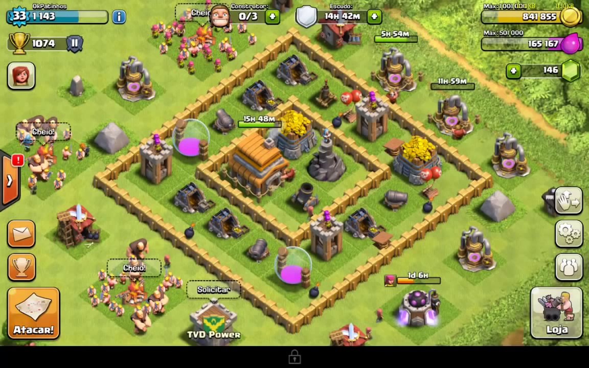 Clash Of Clans #24 quase centro da vila lvl6