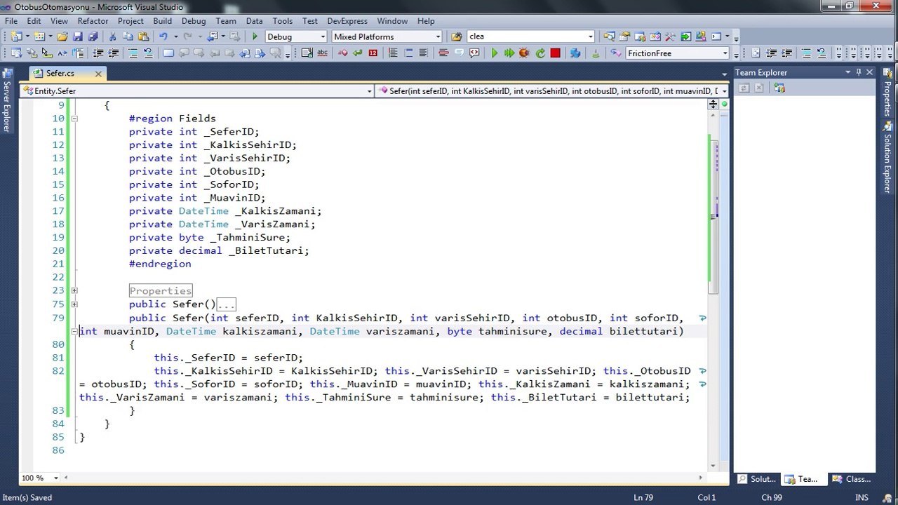 C# Otobus Otomasyonu Veritabani Modelleme Video 2