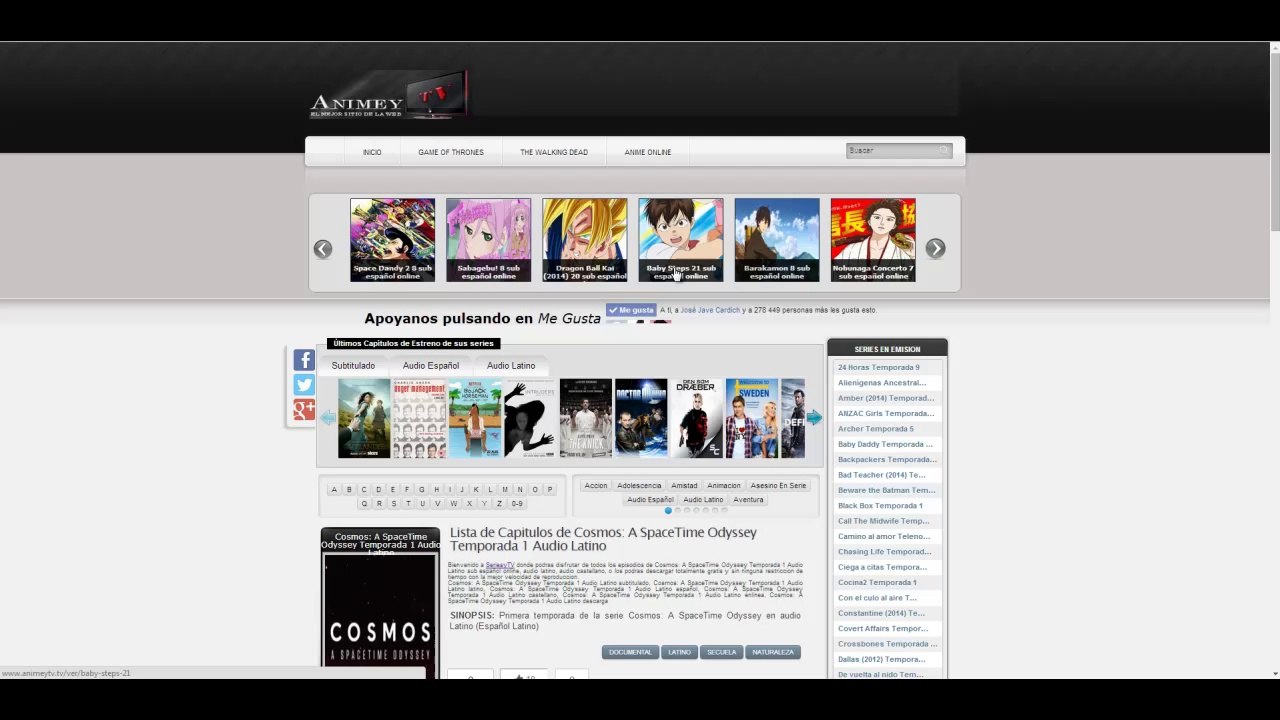 Todos los Capitulos de la serie Cosmos audio latino online