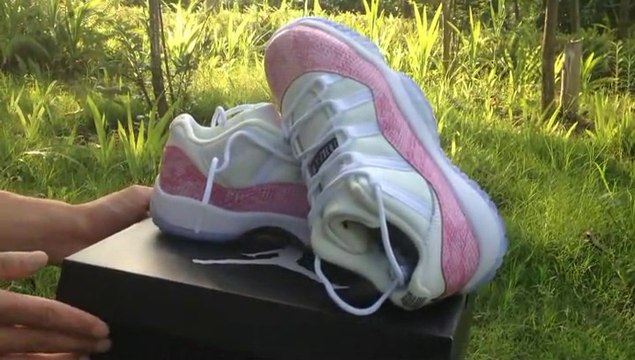 * kicksgrid1.ru * Authentic Air Jordan 11 Low Pink White Snakeskin Shoes Review