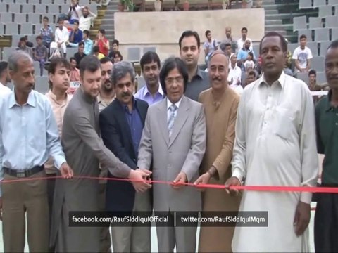 Provincial Minister for Industries & Commerce, Sindh, Rauf Siddiqui Attending All Sindh Jashn-e-Aazadi Boxing Tournament at People's Stadium Liyari as Chief Guest