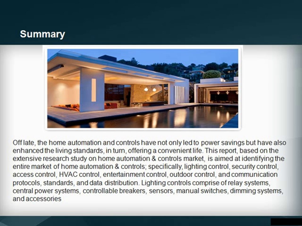 JSB Market Research: Home Automation & Controls Market