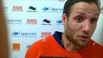 Réaction de Pierre Roussel après le match Biarritz Aurillac