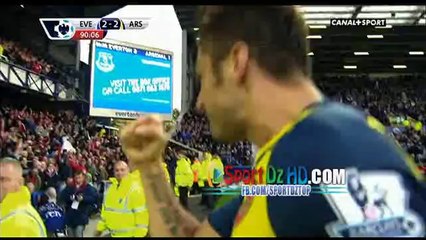 أهداف مباراة ايفرتون 2 - 2 أرسنال