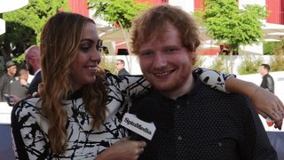 Ed Sheeran Talks To Brandi Cyrus On The VMA Red Carpet
