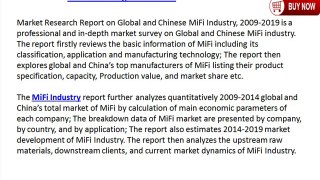 Global and Chinese MiFi Industry Research Report 2019