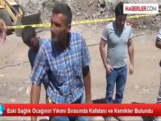 İdil'de Eski Sağlık Ocağı Bahçesinde 3 İnsan Kafatası ve Kemikler Bulundu