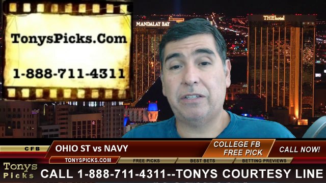 Navy Midshipmen vs. Ohio St Buckeyes Pick Prediction NCAA College Football Odds Preview 8-30-2014