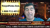 Mississippi St Bulldogs vs. Southern Mississippi Golden Eagles Pick Prediction NCAA College Football Odds Preview 8-30-2014