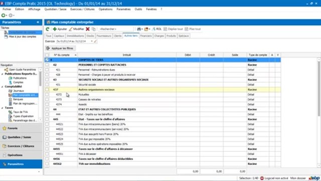 EBP Compta Pratic 2015 : Le plan comptable