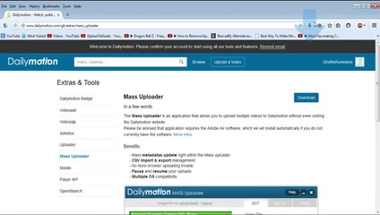 Tutorial For How To Download The Dailymotion Mass Uploader For Free Online On The Computer / PC