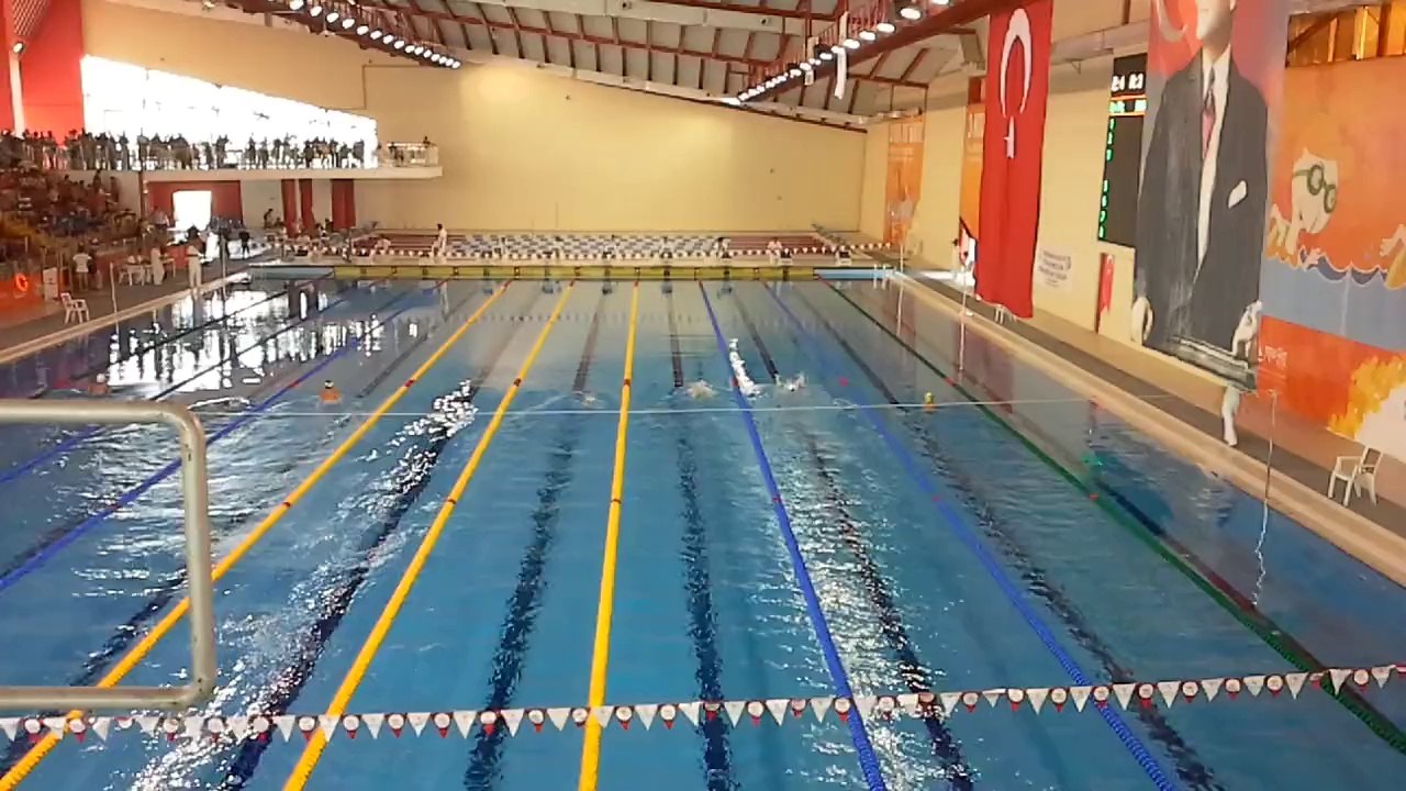 Kardeş iller Projesi Türkiye Finali 50 metre kurbağalama 2. si Muhammed Kerem ASLAN