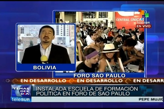 Bolivia: instalada Escuela de Formación Política en Foro de Sao Paulo