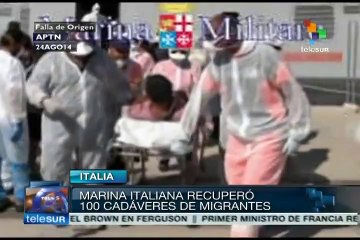 Marina italiana recuperó cadáveres de inmigrantes en Lampedusa