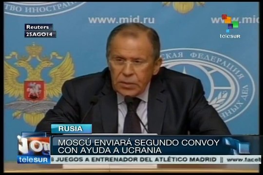 Rusia busca enviar segundo convoy con ayuda humanitaria a Ucrania