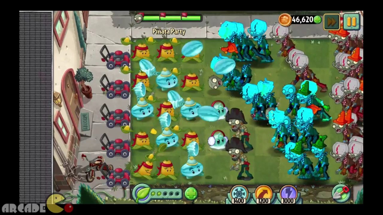 Plants Vs Zombies 2- Dark Ages August 25 Piñata Party ( No Plant Food No Boost) Squash WinterMelon