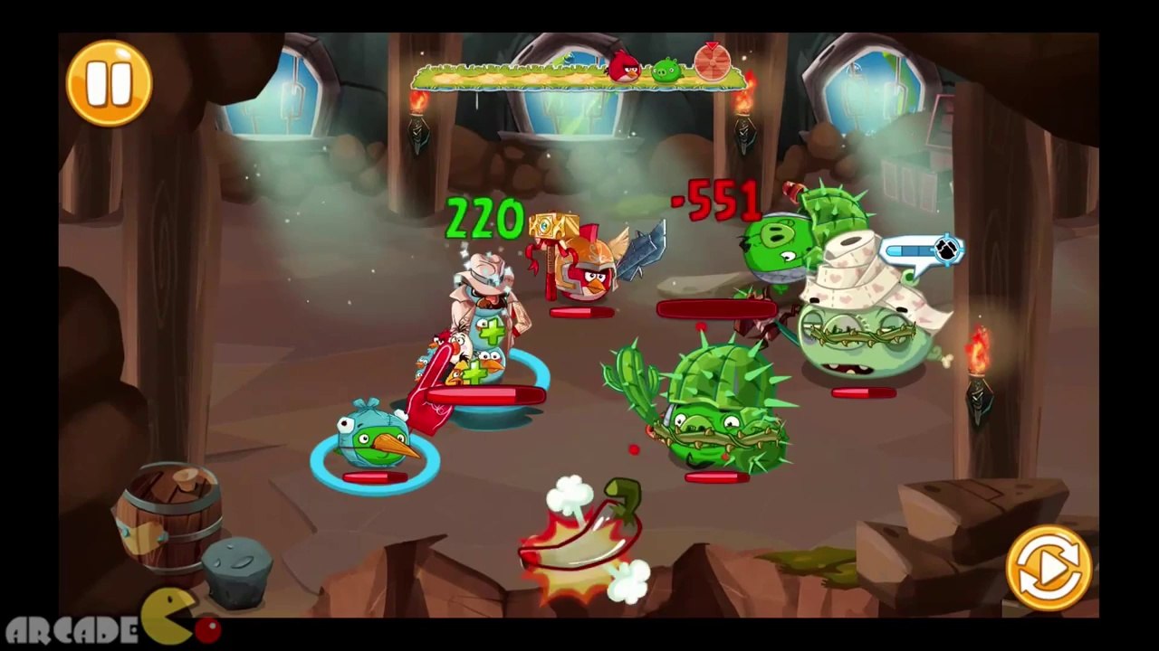 Angry Birds Epic- Sunday Daily Challenge DUNGELON- Sunken Pyramid Bonus Level
