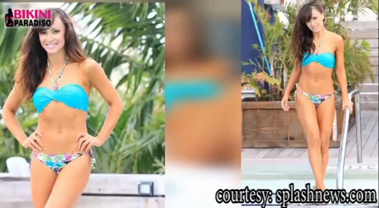 Hot and Sexy Karina Smirnoff Shows Off Super-Toned Abs in Skimpy Blue Bikini bikini paradiso FULL HD