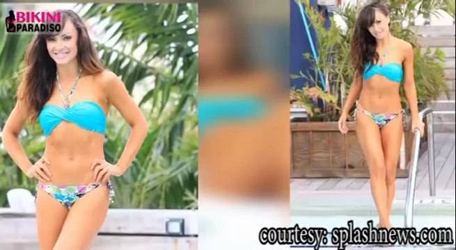 Hot and Sexy Karina Smirnoff Shows Off Super-Toned Abs in Skimpy Blue Bikini bikini paradiso1 FULL HD
