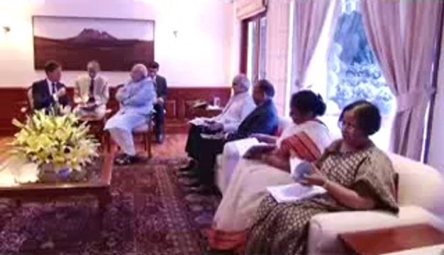 UK Deputy Prime Minister Nick Clegg meets PM Narendra Modi