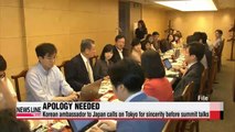 Korean ambassador to Japan calls on Tokyo for sincerity before summit talks