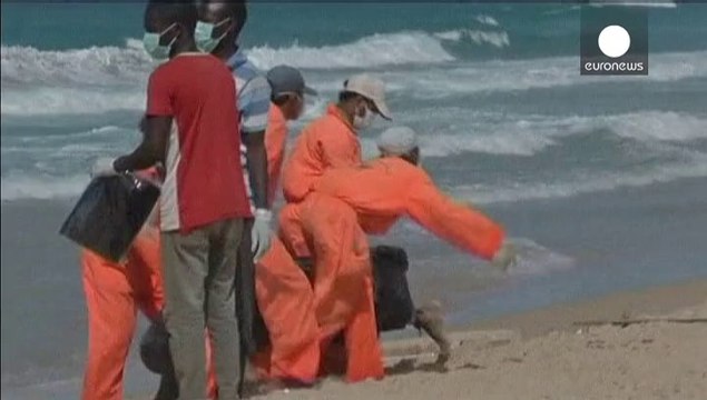 Dozens of migrant bodies are washed ashore in Libya