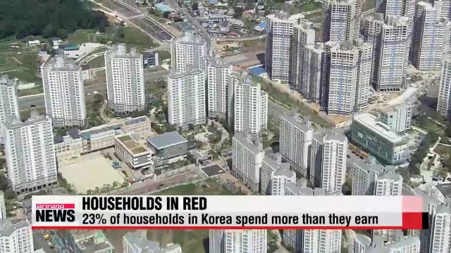 23p of households in Korea spend more than they earn - report