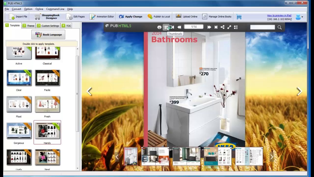 Convert PDF to Page Flipping Digital Publication by PUB HTML5