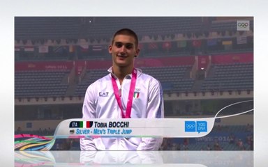 Tobia Bocchi - silver medal triple jump at YOG2014 Nanjing